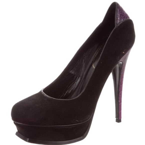 YVES SAINT LAURENT Ostrich Leg Tribute Pumps Sz8.5 - Picture 3 of 5